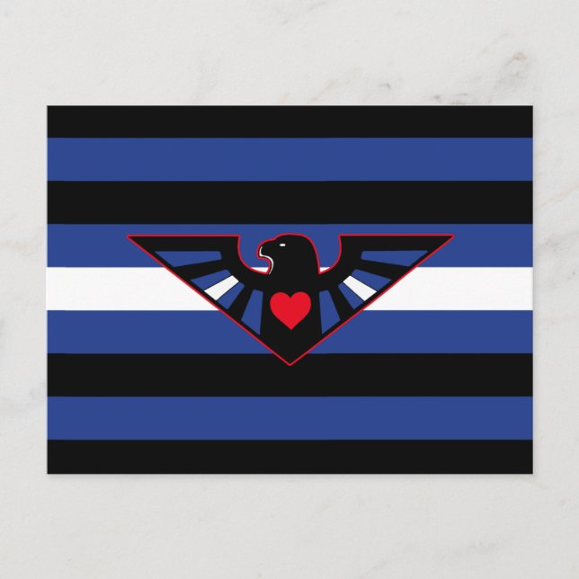 Leather Eagle Pride Flag Postkarte (Vorderseite)