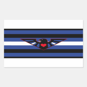 Leather Eagle Pride Flag Rechteckiger Aufkleber