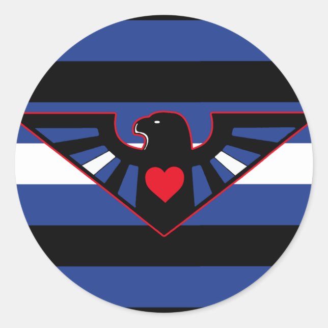 Leather Eagle Pride Flag Runder Aufkleber (Vorderseite)