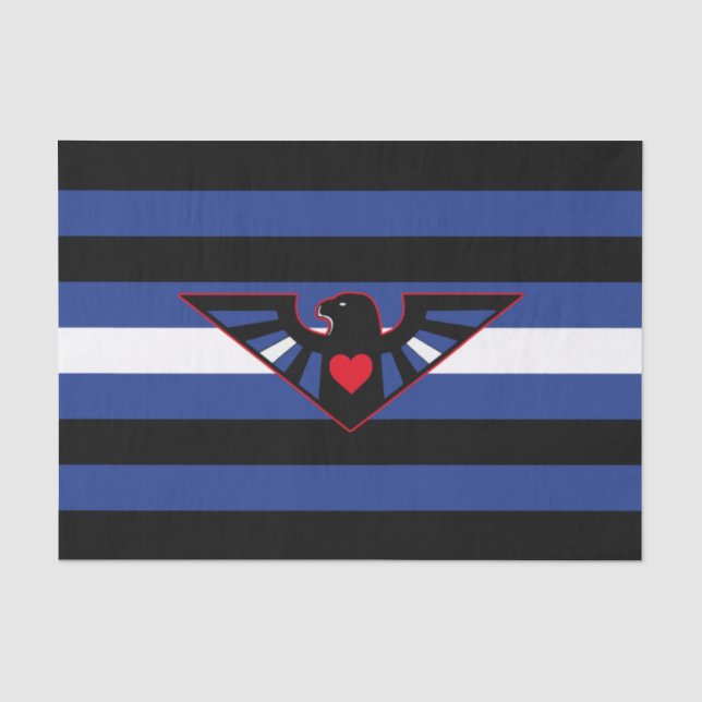 Leather Eagle Pride Flag Seidenpapier (Vorderseite)