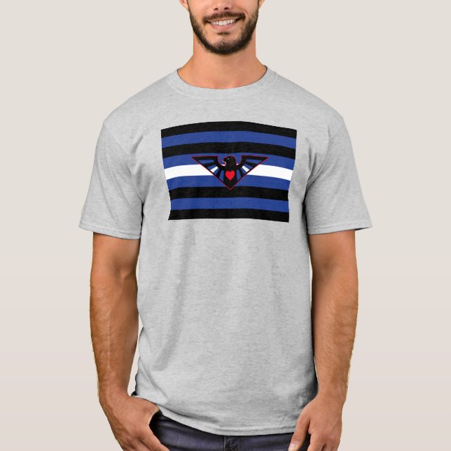 Leather Eagle Pride Flag T-Shirt (Vorderseite)