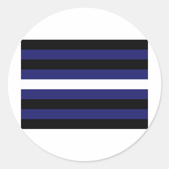 LEATHER FLAG STRIPES RUNDER AUFKLEBER (Vorderseite)