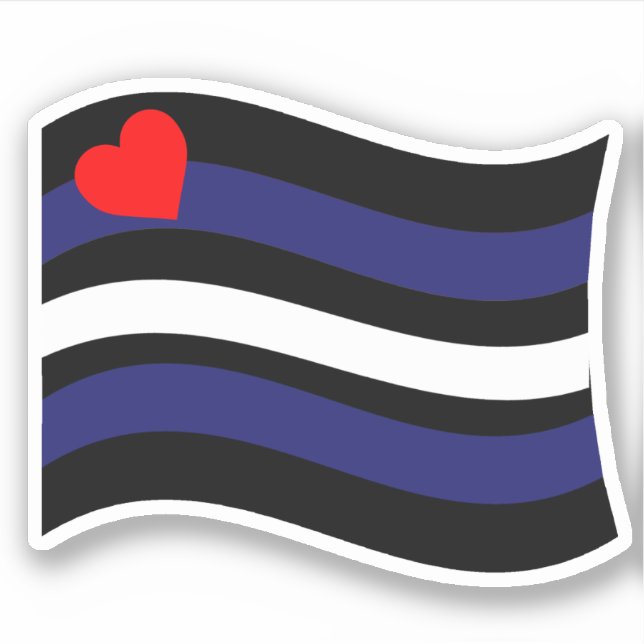 LEATHER FLAG WAVING AUFKLEBER (Vorderseite)