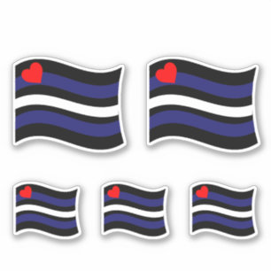 LEATHER FLAG WAVING AUFKLEBER