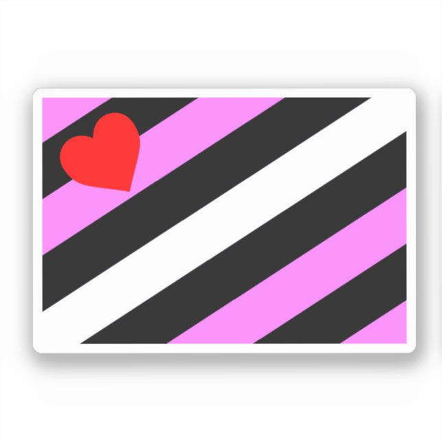 Leather Girl Pride Flag Aufkleber (Vorderseite)