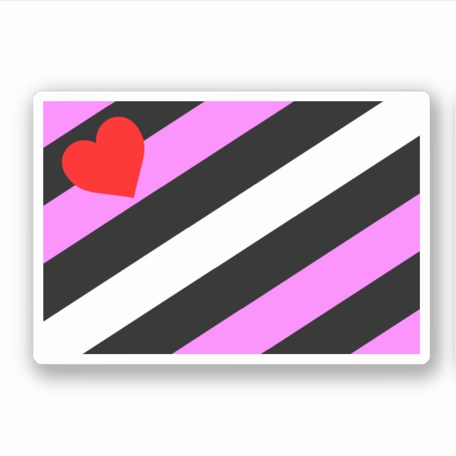 Leather Girl Pride Flag Aufkleber (Vorderseite)