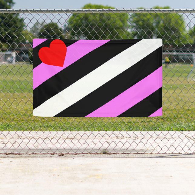Leather Girl Pride Flag Banner (Insitu)