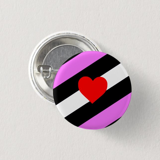 Leather Girl Pride Flag Button (Vorne & Hinten)