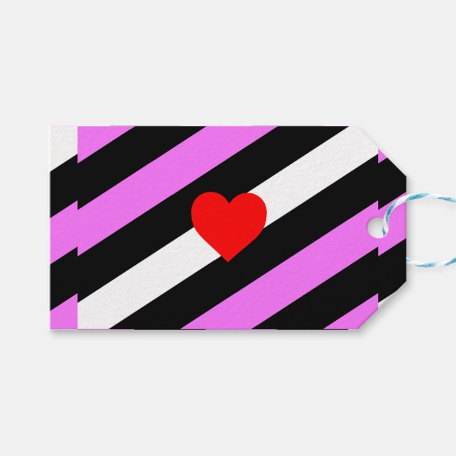 Leather Girl Pride Flag Geschenkanhänger (Vorderseite (Horizontal))