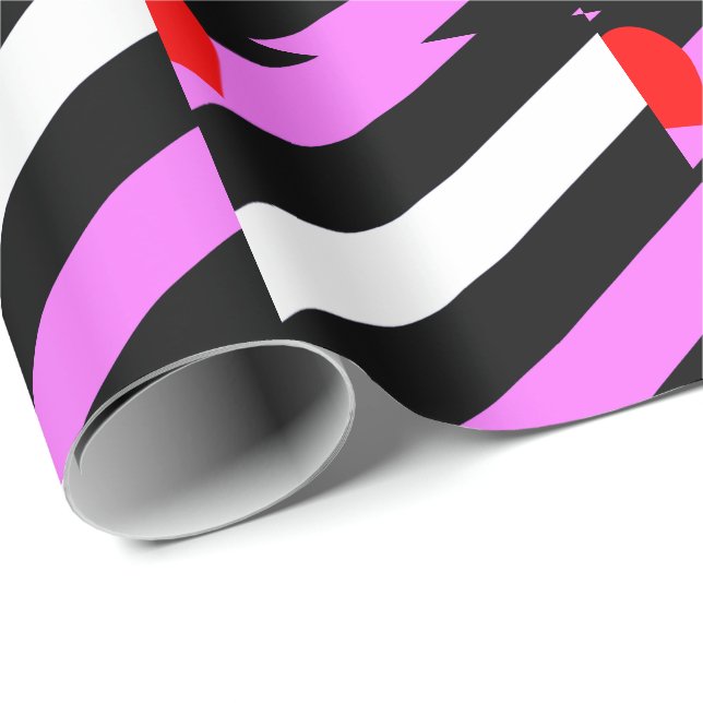 Leather Girl Pride Flag Geschenkpapier (Rolleneckpunkt)