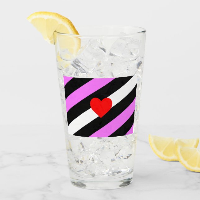 Leather Girl Pride Flag Glas (Vorderseite Ice)