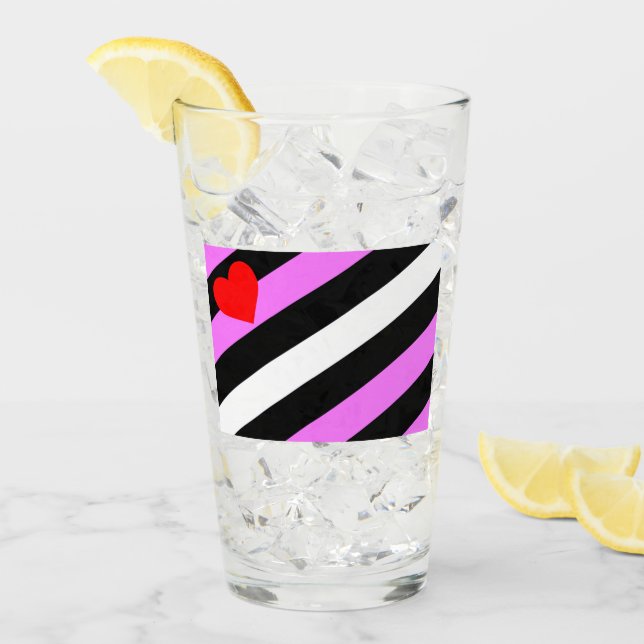 Leather Girl Pride Flag Glas (Vorderseite Ice)