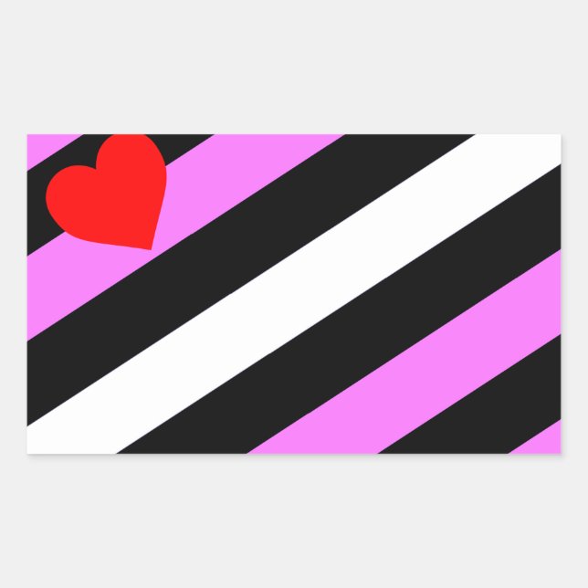 Leather Girl Pride Flag Rechteckiger Aufkleber (Vorderseite)