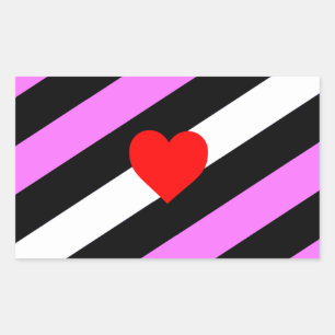 Leather Girl Pride Flag Rechteckiger Aufkleber