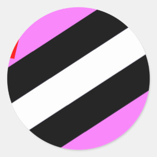 Leather Girl Pride Flag Runder Aufkleber