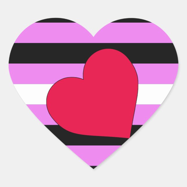 LEATHER GIRL PRIDE Herz-Aufkleber (Vorderseite)