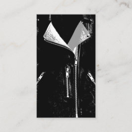 Leather Jacket Weiße Visitenkarte schwarz