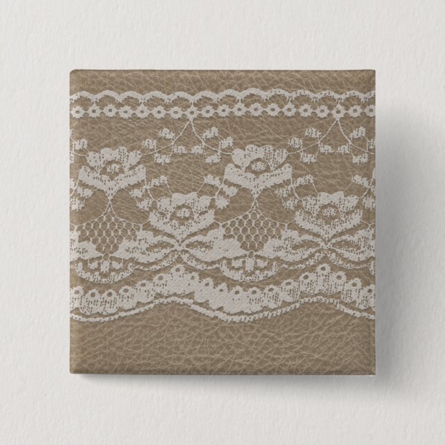 Leather & Lace Wedding Button (Vorderseite)