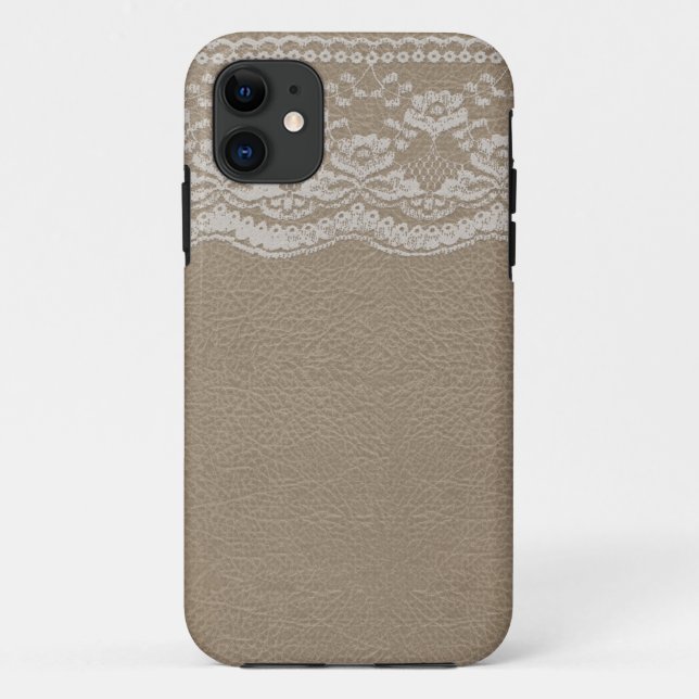 Leather & Lace Wedding Case-Mate iPhone Hülle (Rückseite)