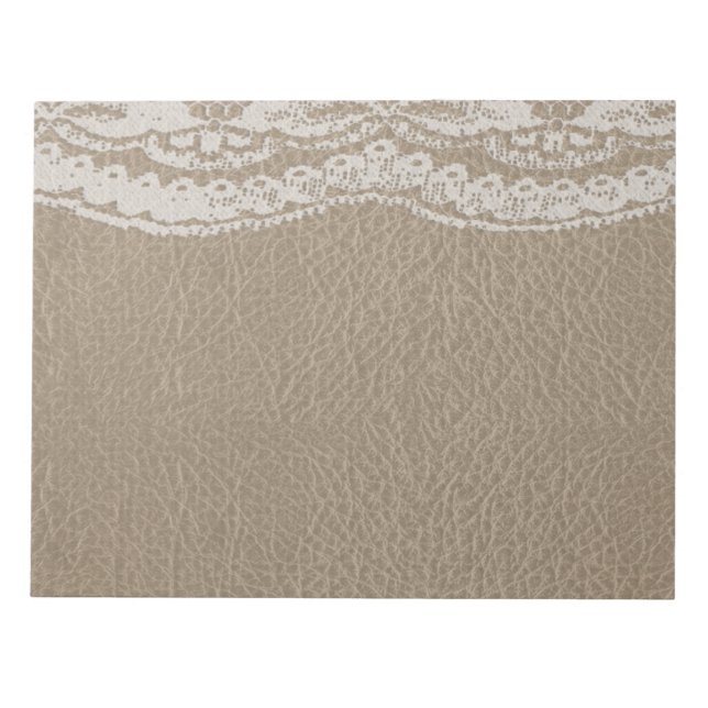 Leather & Lace Wedding Notizblock (Vorderseite)