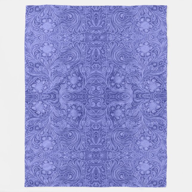 Leather Leather Leather Leather Blues Design Fleecedecke (Vorderseite)