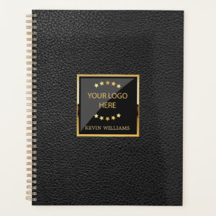 Leather-Logo für schwarze Imitate Personalisiert Planer