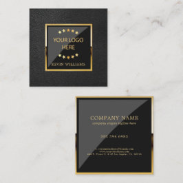 Leather-Logo-Geschäft für Luxusbrillen-Imitate Quadratische Visitenkarte