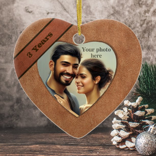 Leather Look 3 Jubiläum: Add Your Foto Keramikornament