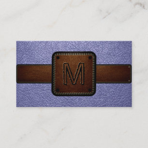 Leather Look Brown und Lavender Visitenkarte