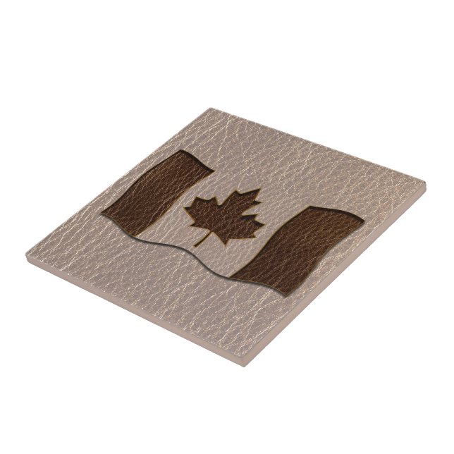 Leather-Look Canada Flag Soft Fliese (Seite)