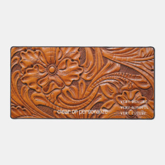 Leather-LOOK desk mat for office/dorm customizable