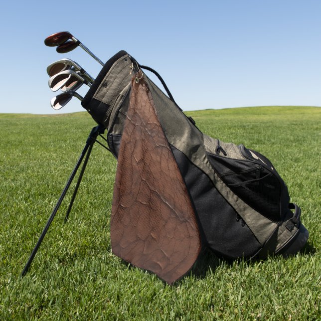 Leather-look Golfhandtuch (Gras)