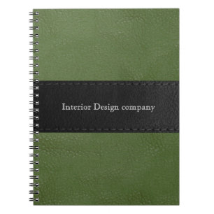 Leather Look Texture Business Grün Notizblock