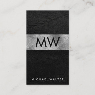 Leather Luxe für Minimalistische Monogram-Imitate Visitenkarte