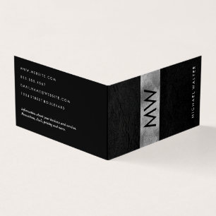 Leather Luxe für Minimalistische Monogram-Imitate Visitenkarten