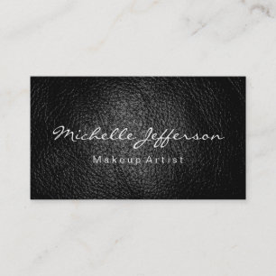 Leather Makeup Artist Script Business Card Visitenkarte