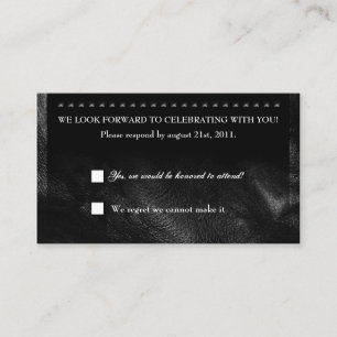 Leather Metal Studs UAWG Empfang Card Begleitkarte