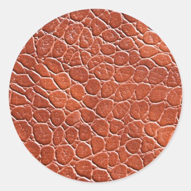 Leather Muster Runder Aufkleber (Vorderseite)