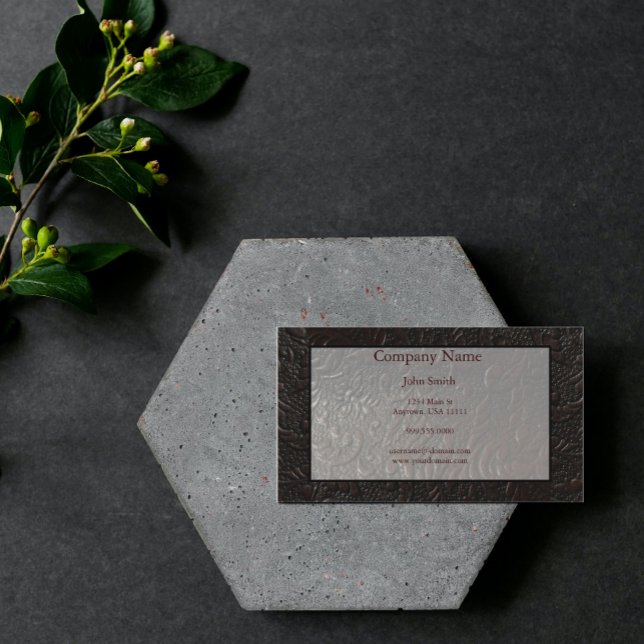 Leather Paisley Business Card Visitenkarte (Von Creator hochgeladen)