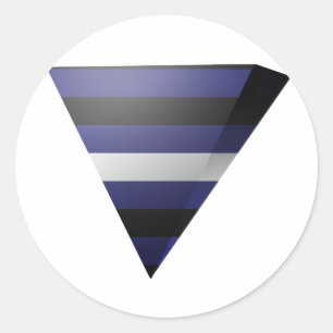 LEATHER PRIDE 3D TRIANGLE RUNDER AUFKLEBER