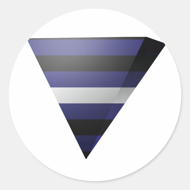 LEATHER PRIDE 3D TRIANGLE RUNDER AUFKLEBER (Vorderseite)