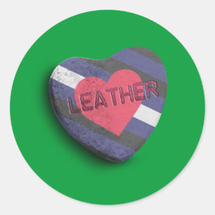 LEATHER PRIDE CANDY RUNDER AUFKLEBER