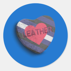 LEATHER PRIDE CANDY RUNDER AUFKLEBER