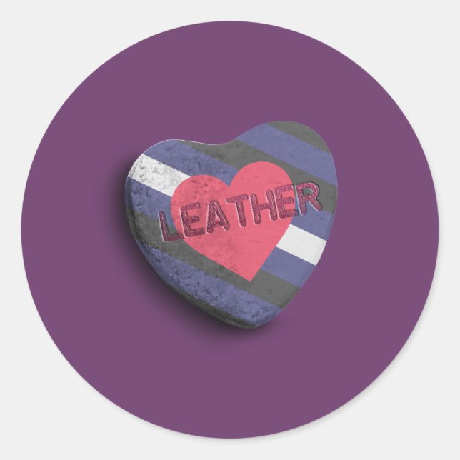 LEATHER PRIDE CANDY RUNDER AUFKLEBER (Vorderseite)