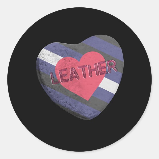 LEATHER PRIDE CANDY RUNDER AUFKLEBER (Vorderseite)