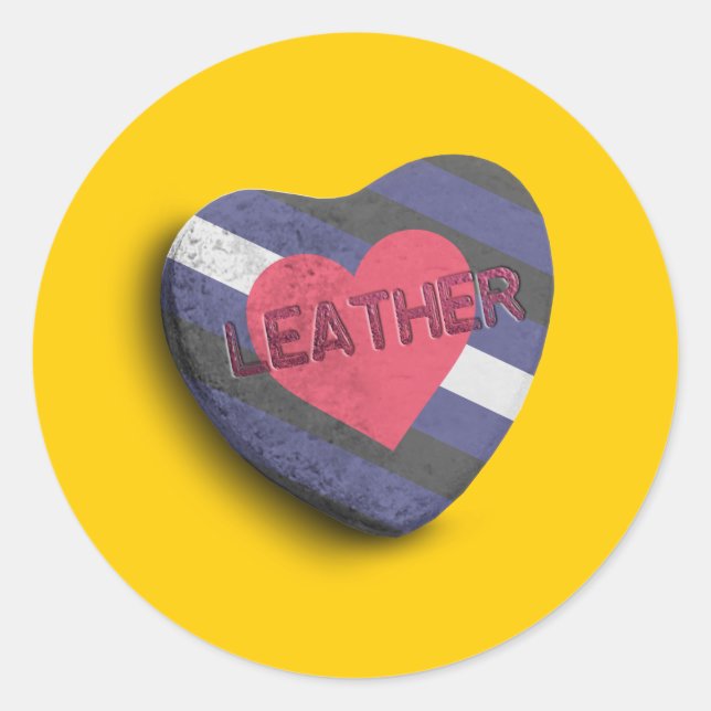 LEATHER PRIDE CANDY RUNDER AUFKLEBER (Vorderseite)