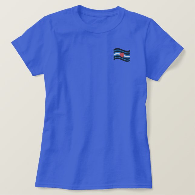 Leather Pride Flag Besticktes T-Shirt (Design vorne)