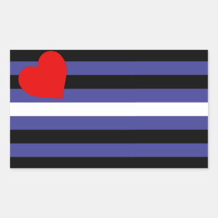 Leather Pride Flag Rechteckiger Aufkleber