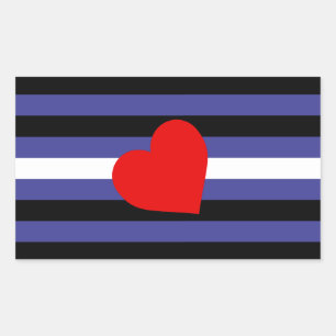 Leather Pride Flag Rechteckiger Aufkleber