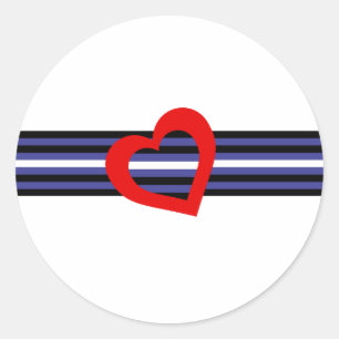 Leather Pride Flag Runder Aufkleber